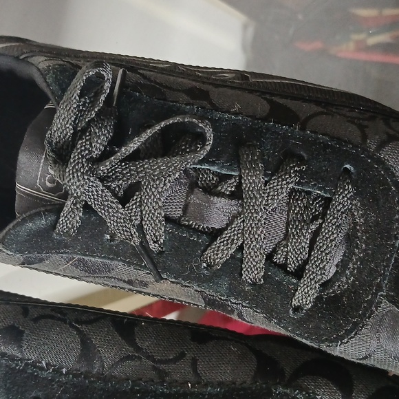 Coach Hilary black signature monogram tennis shoes size 8 - Picture 9 of 15